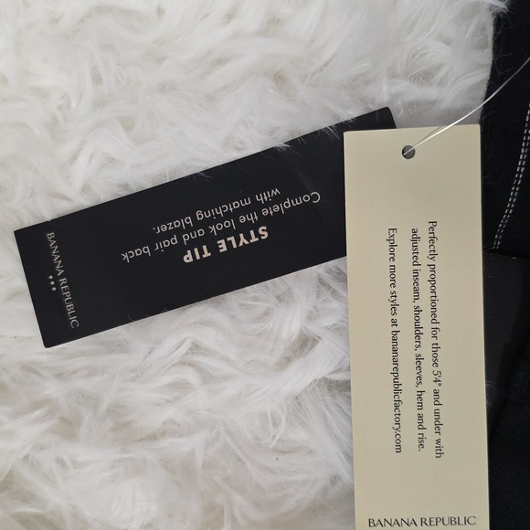 Banana Republic Black & White Striped Wide-Leg Pants. Size 12P. NWT - Picture 2 of 6